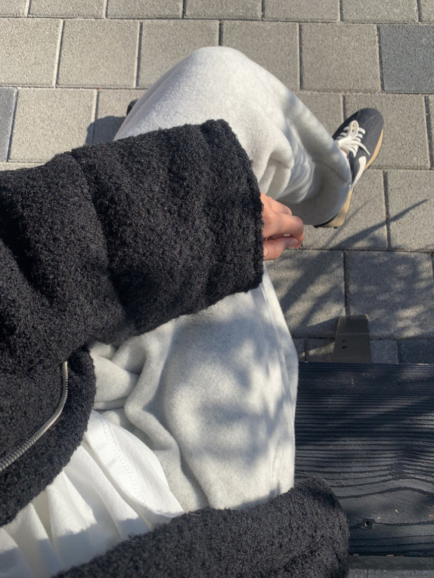 Bigben alpaca tweed duckdown short padding-2col