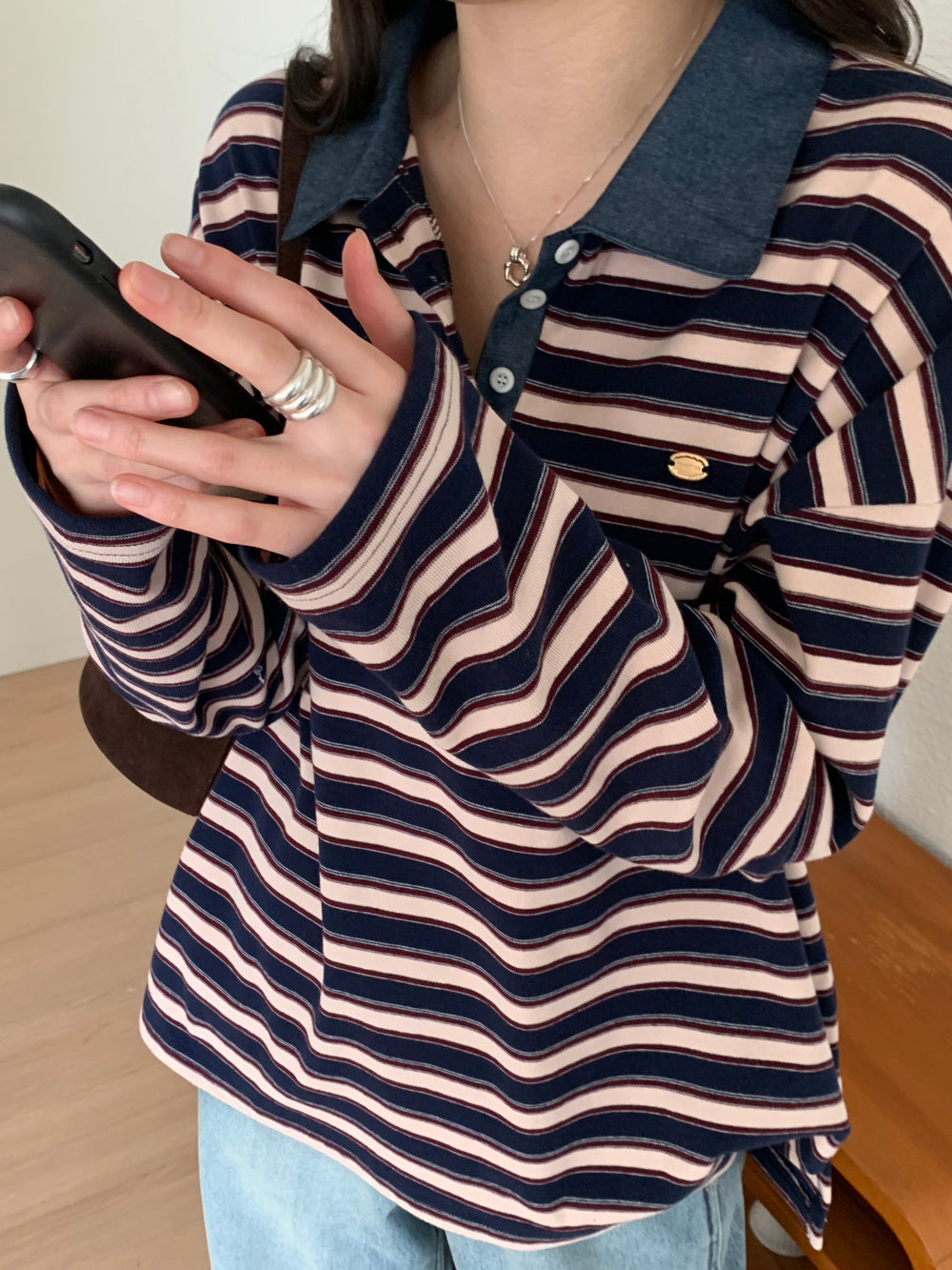 peace s.t collar T-3col