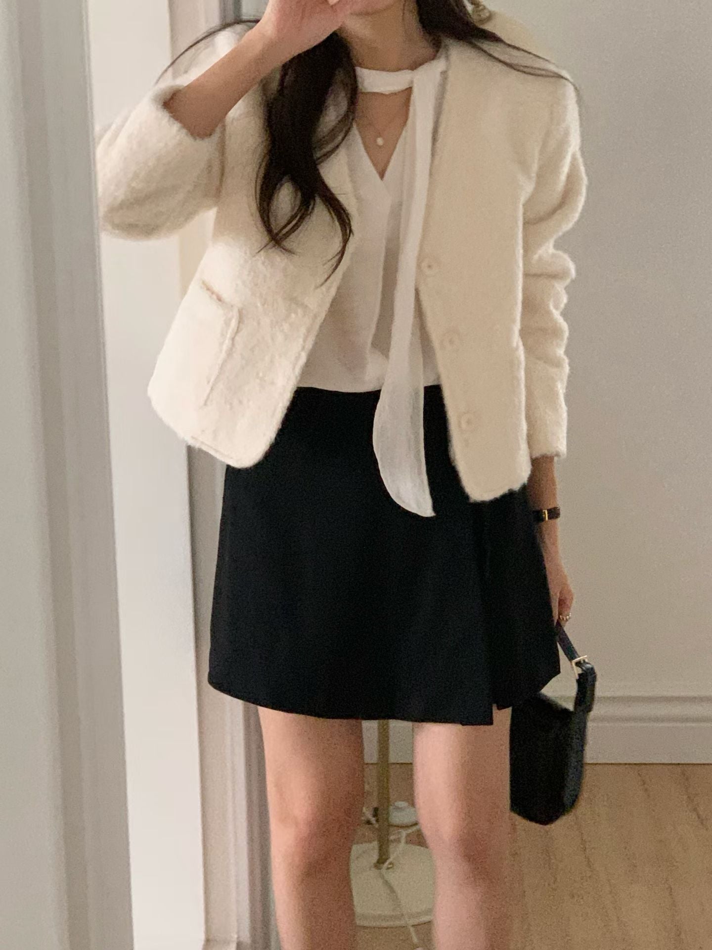 Rosy wool v neck jacket-2col