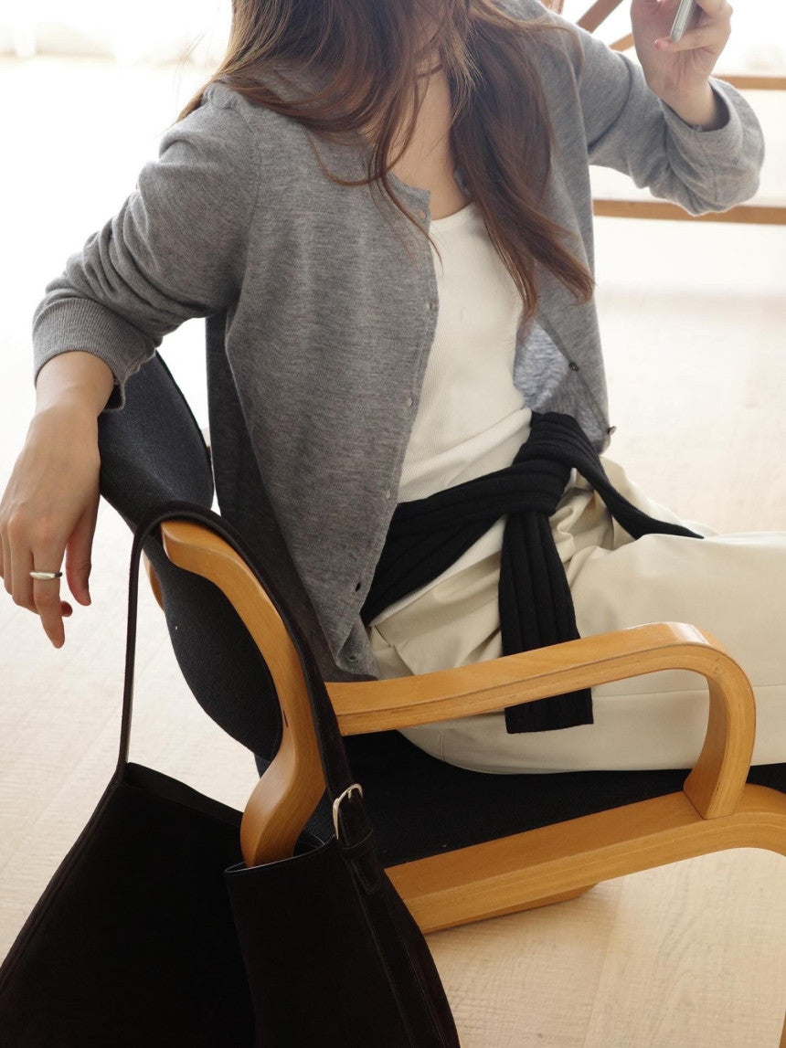 Ollive merino woo cardigan-3col