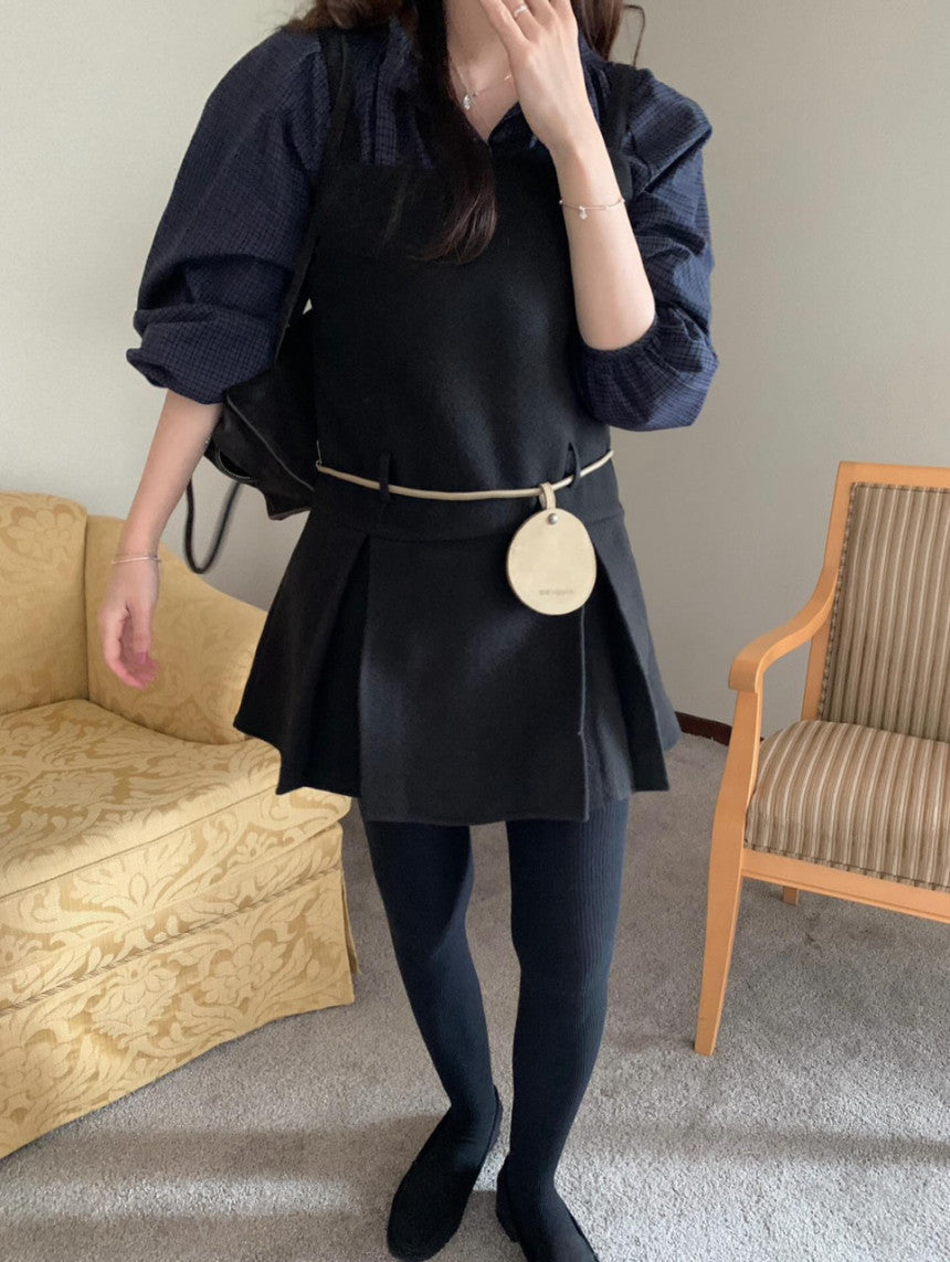 Venice check blouse-2col