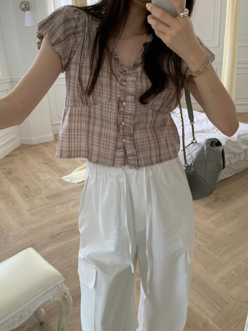 koti check blouse-2col