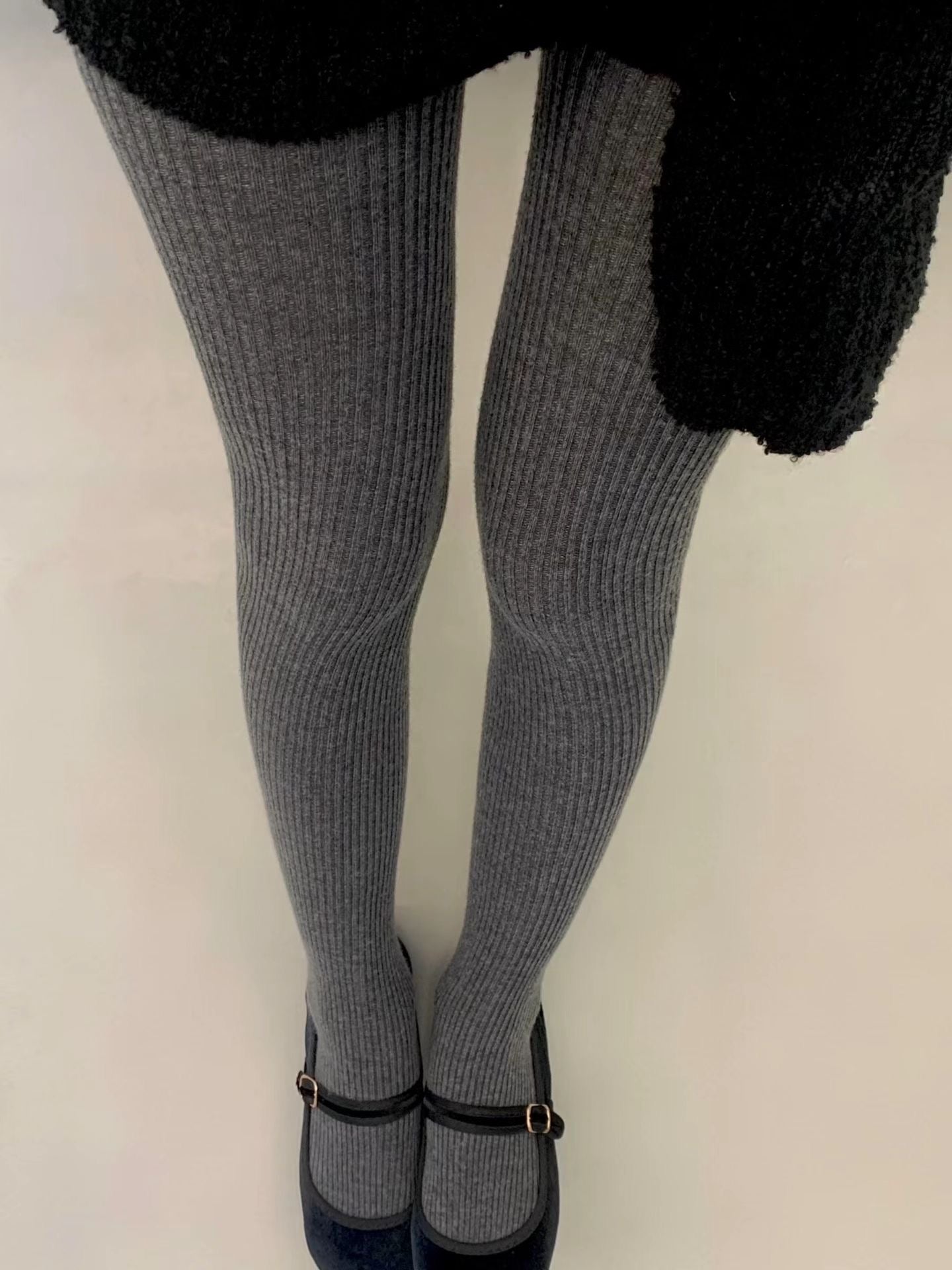 cashmere rib panty stockings