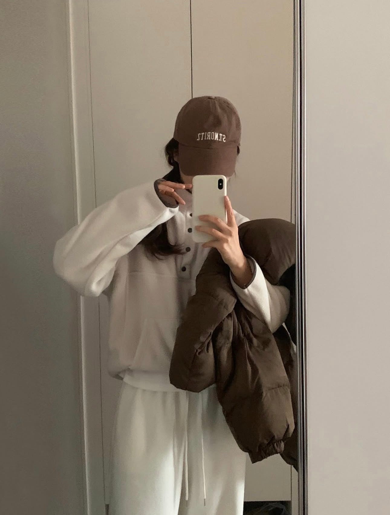 liter snow 2way fleece straight pants-2col