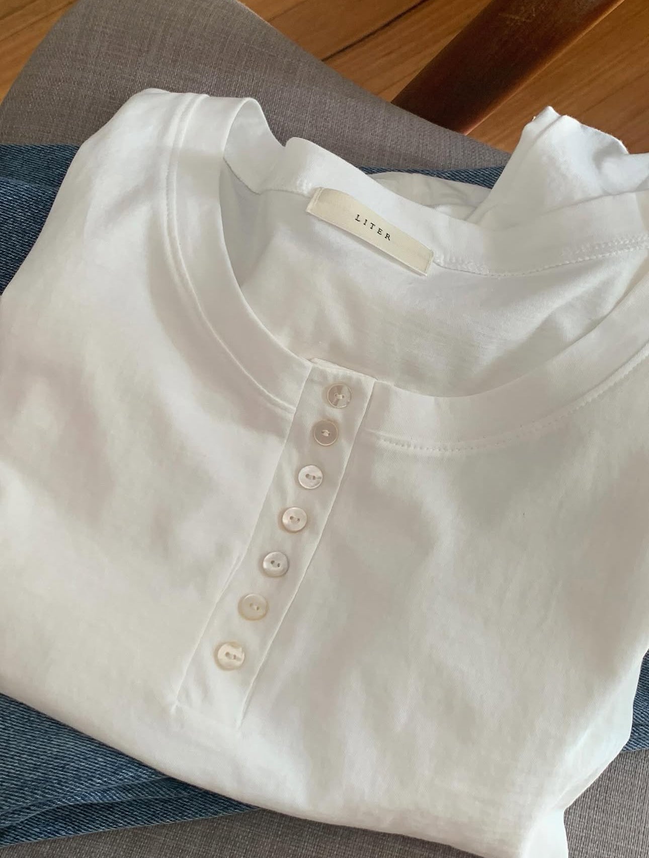 liter youah button T-2col