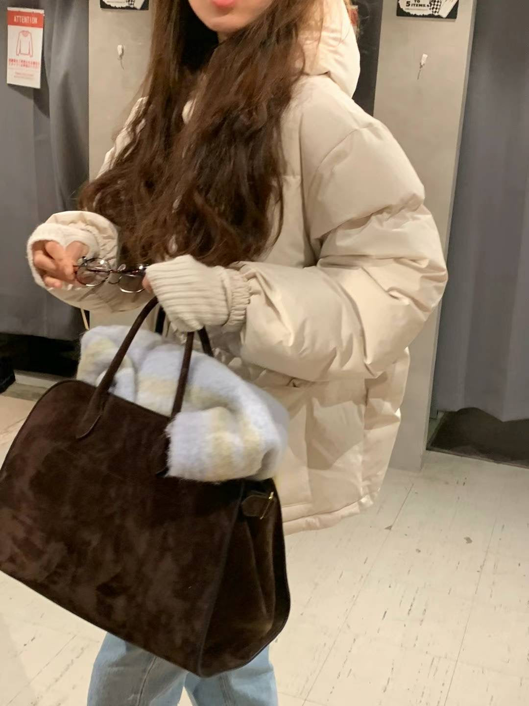 Ounce pocket hood duck down jumper-2col