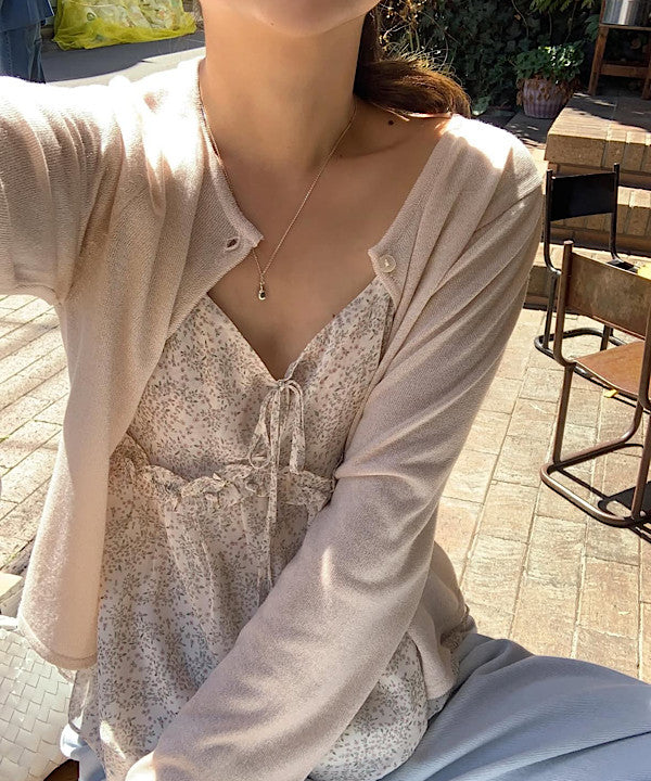 liter twinkle pearl cardigan-3col