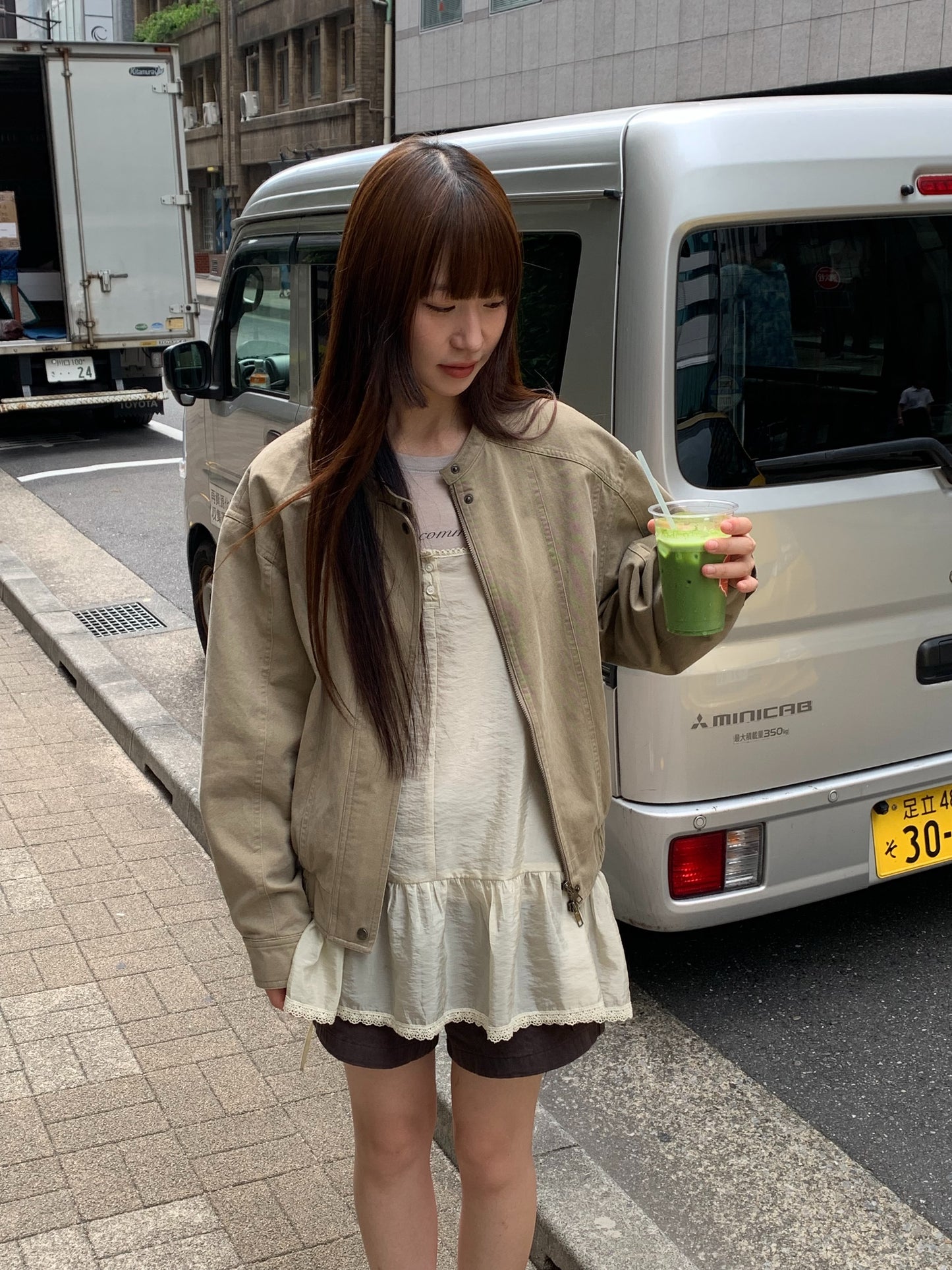 essential cotton zip-up jumper