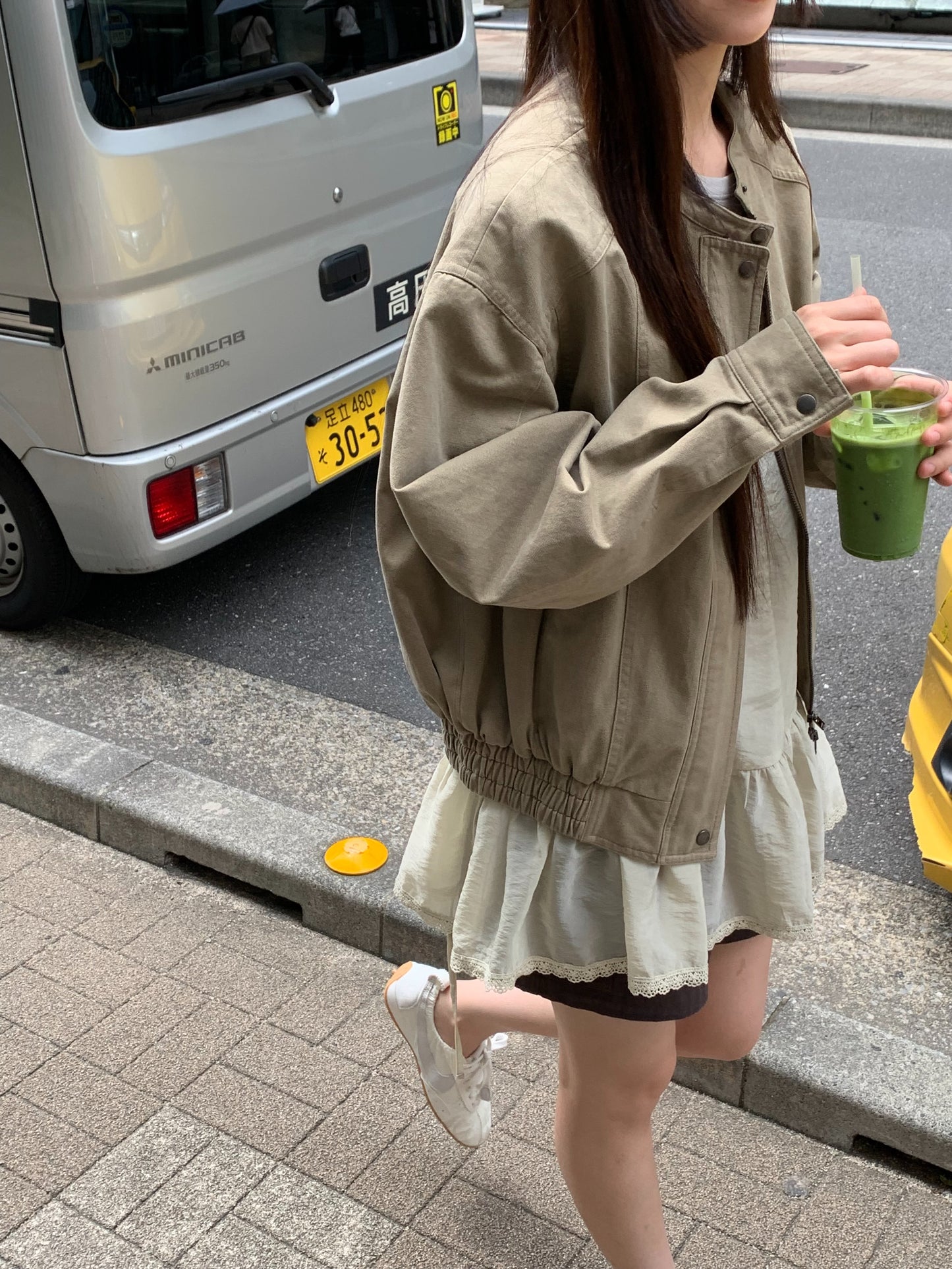 essential cotton zip-up jumper