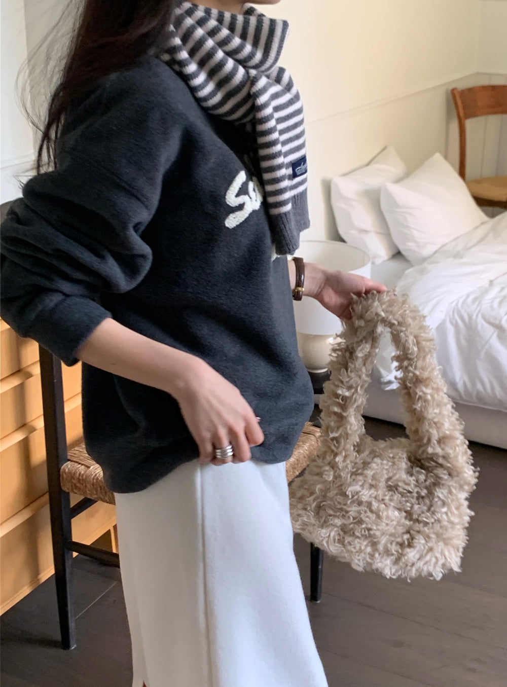 Homme knit muffler-3col