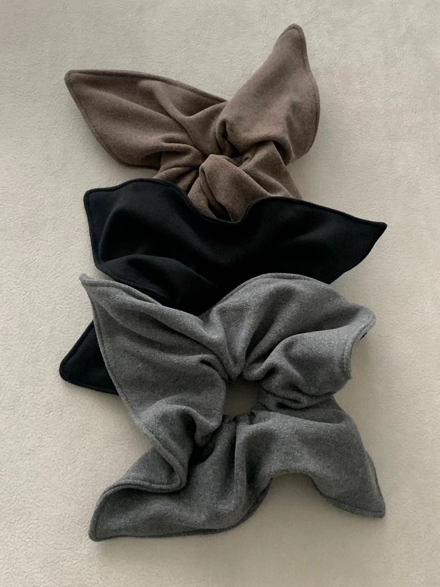 Fleece Square Scrunchies