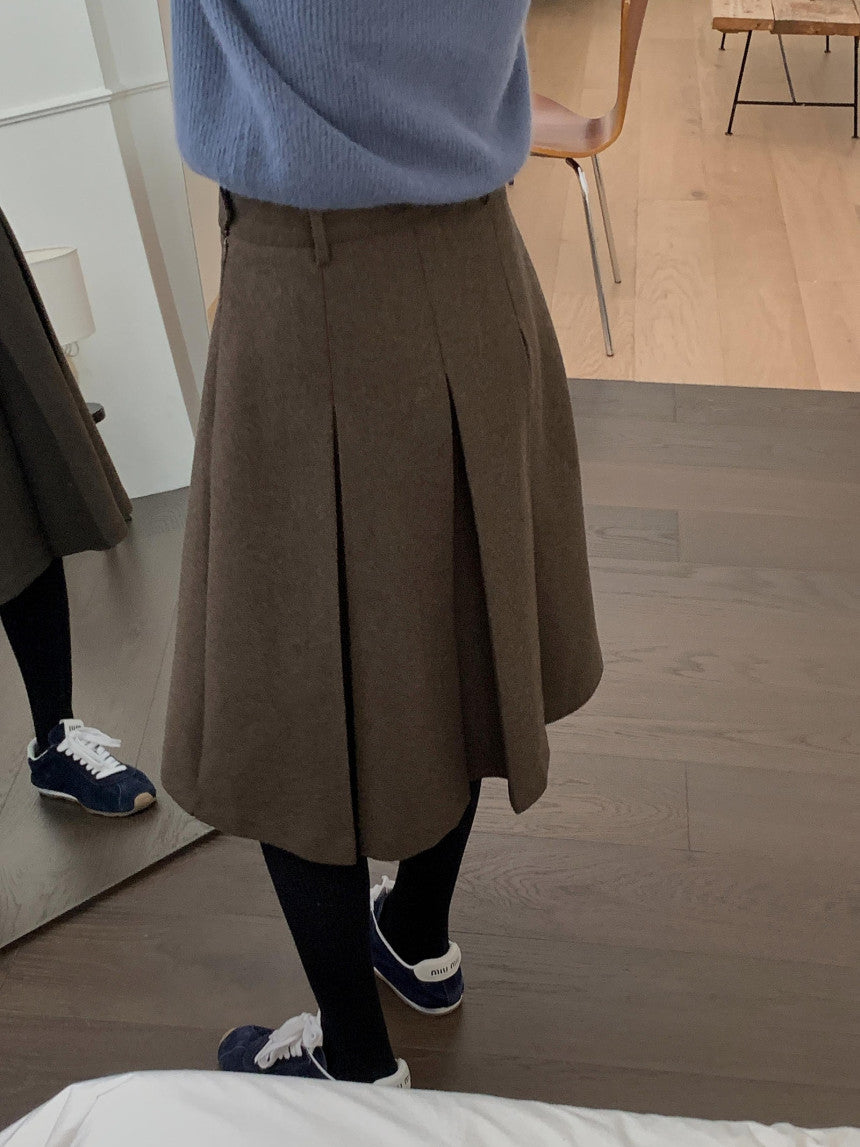 new inder wool skirt-2col