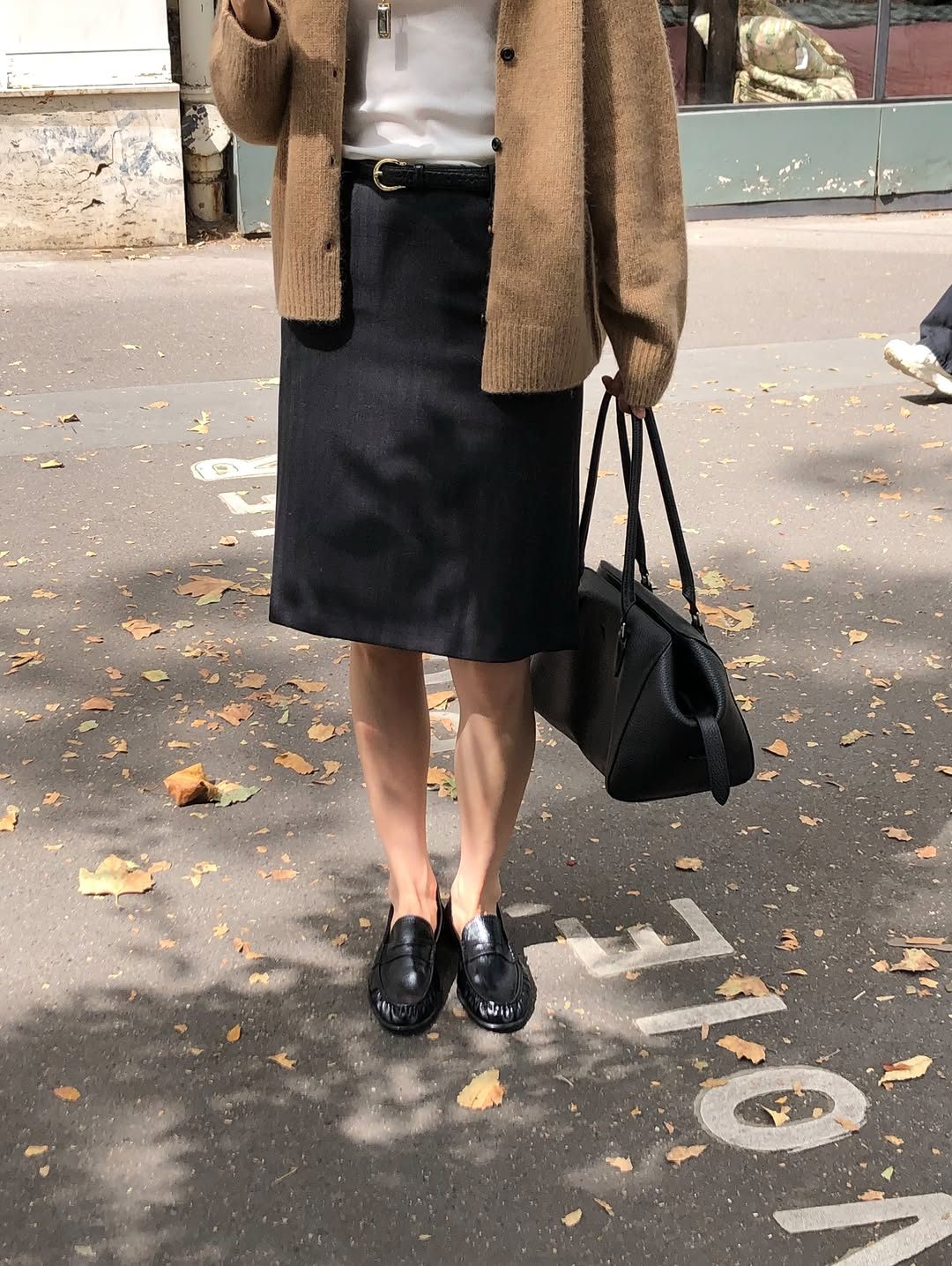 Noel A-line midi skirt-3col