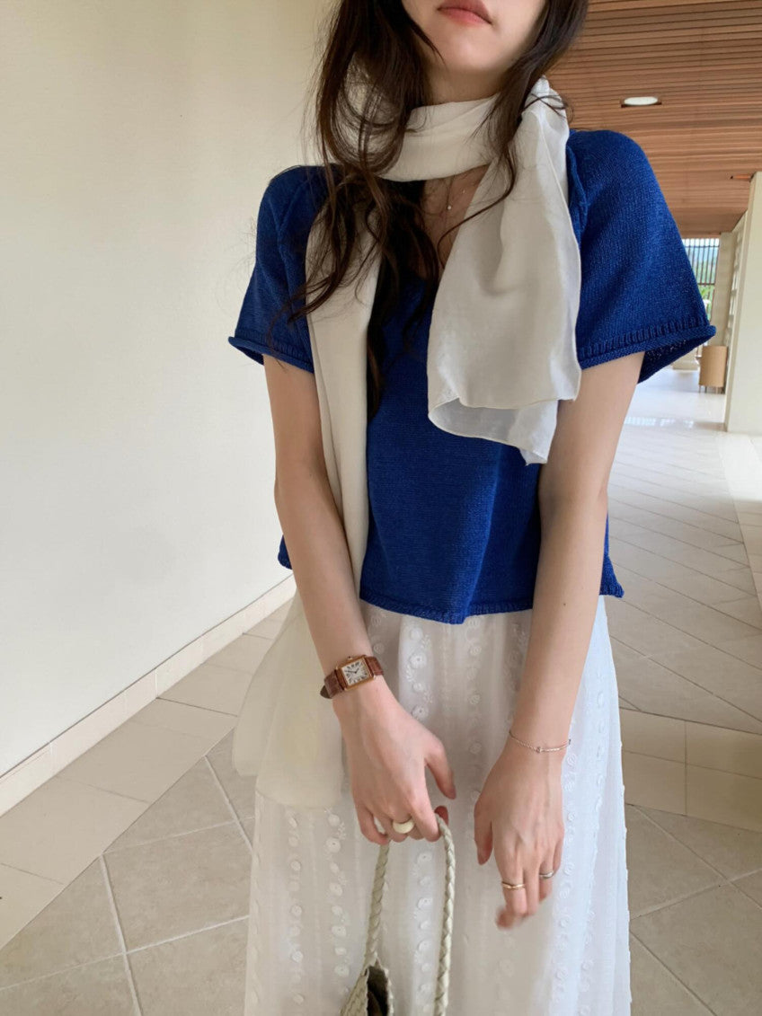 hanji v neck knit-3col