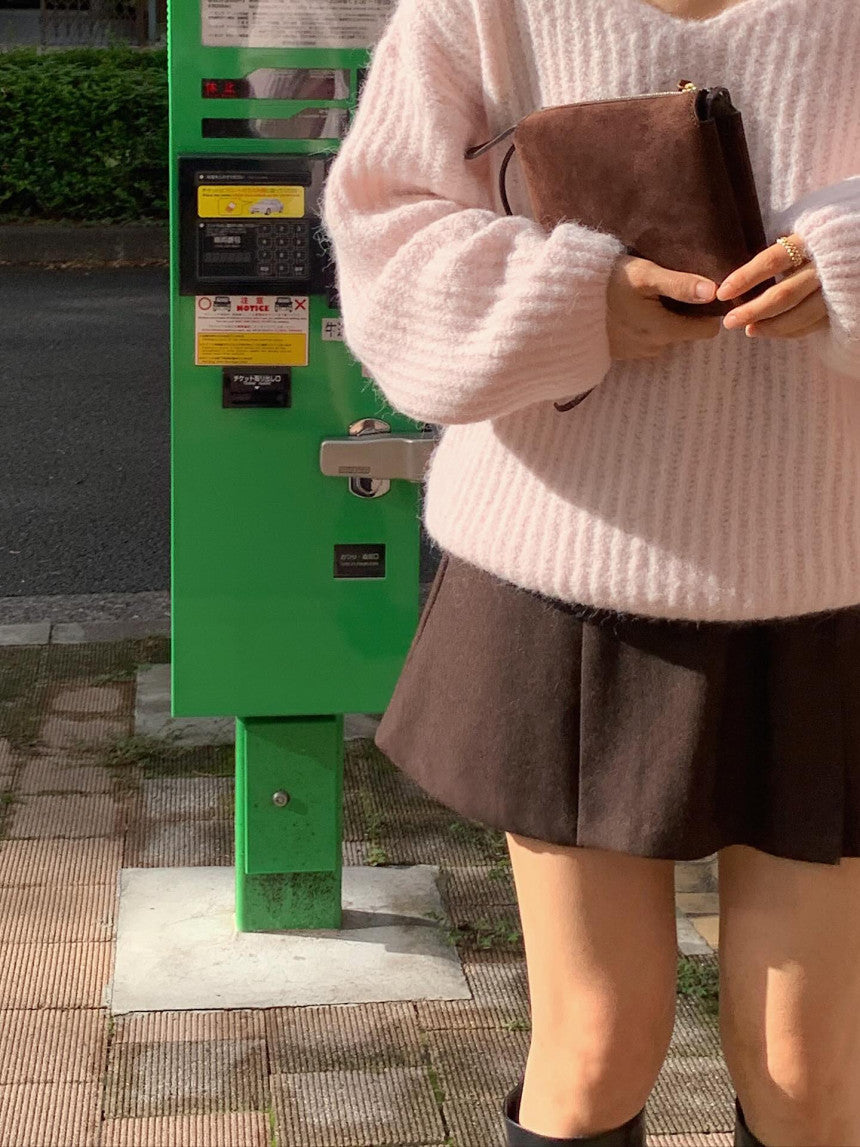 liter daina alpaca v neck knit-3col