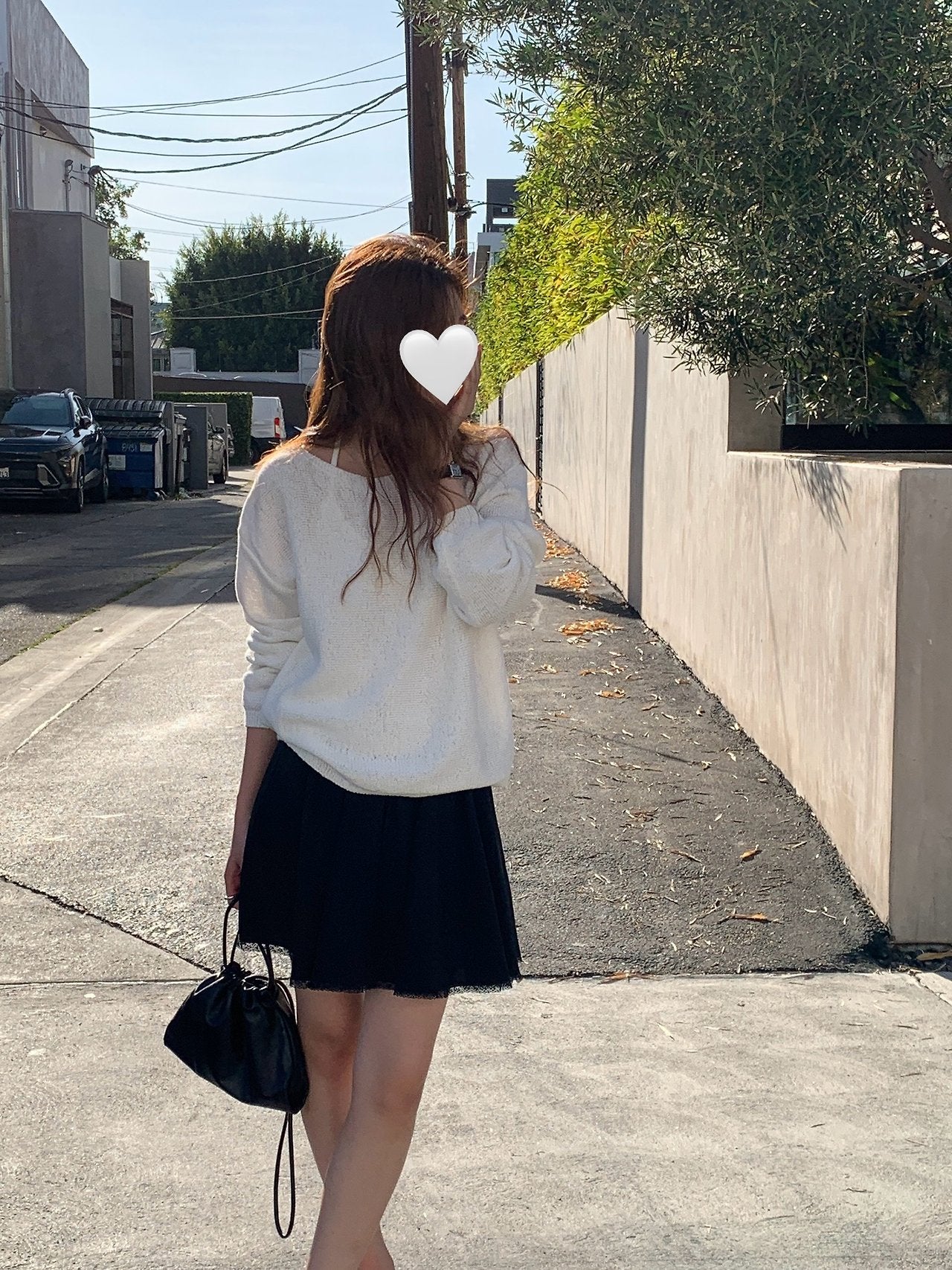 Sia paper boat-neck box knit-2col