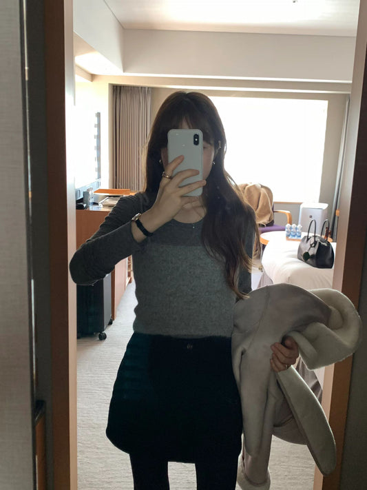 Ounce hairly alpaca bustier-2col