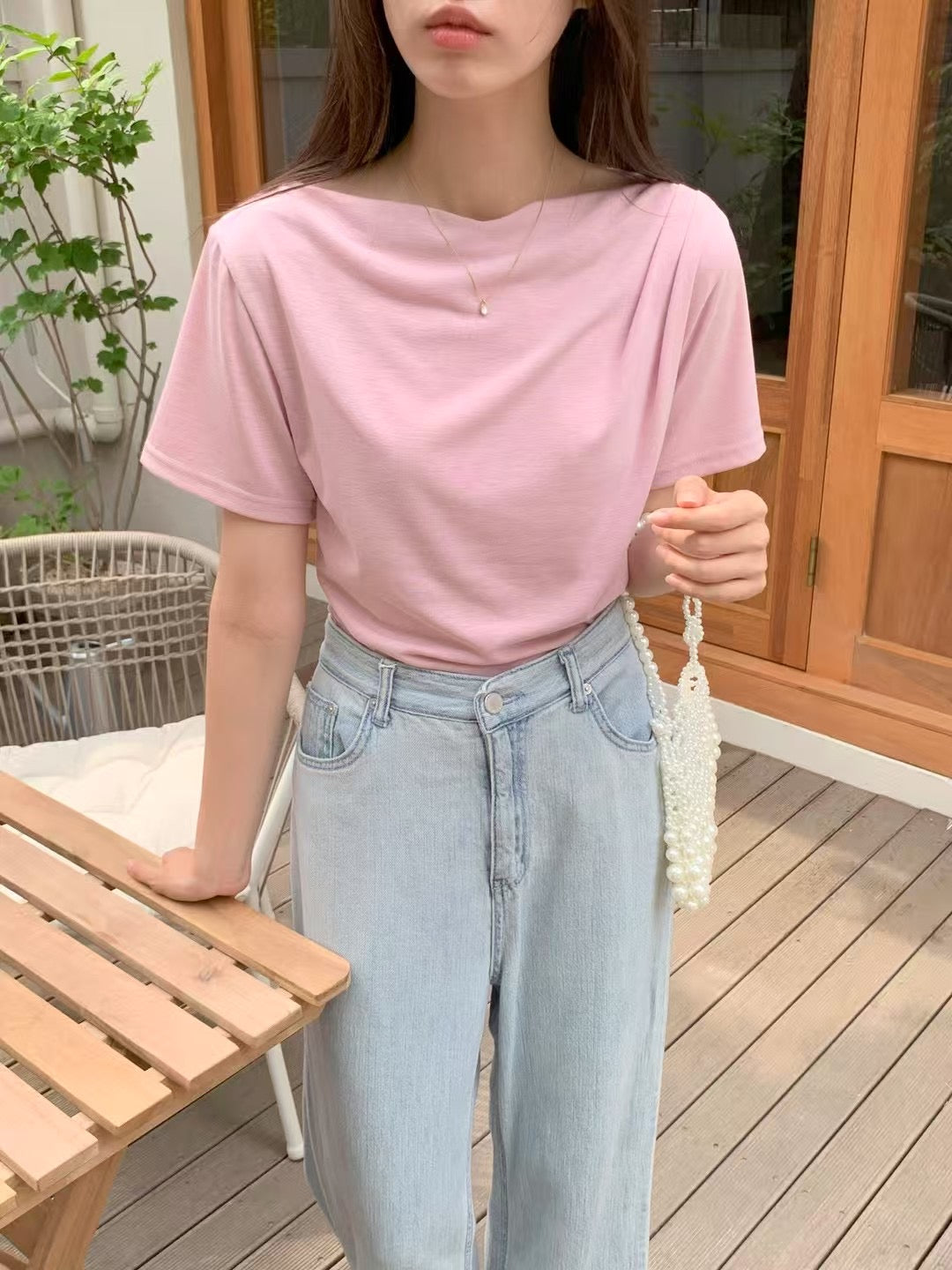 Summer jenny drape half T-5col