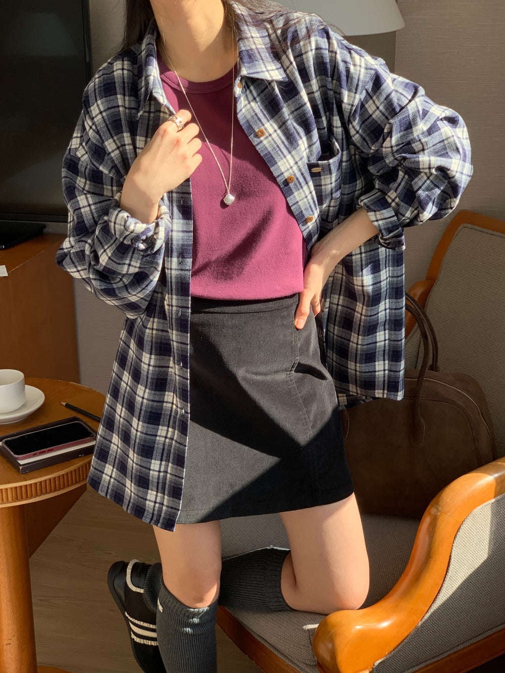 tint check gimo shirt-2col