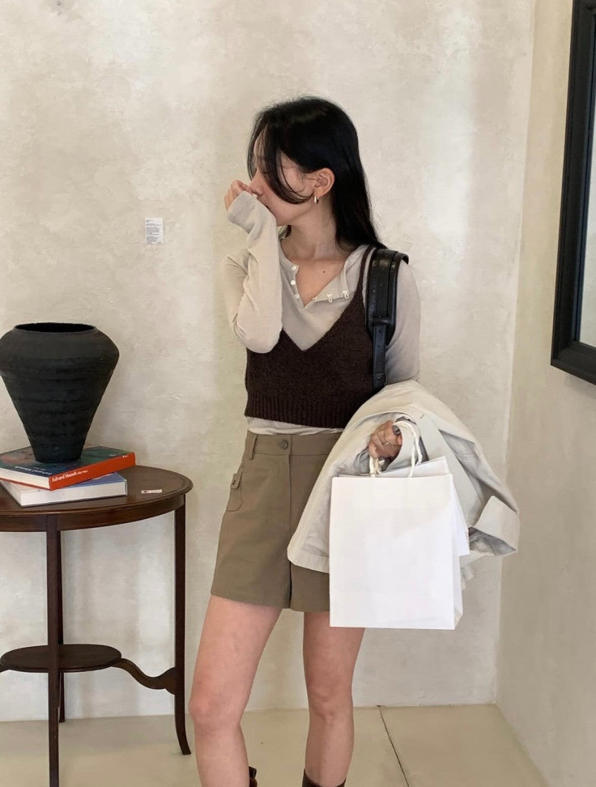 Loop henry neck T-6col