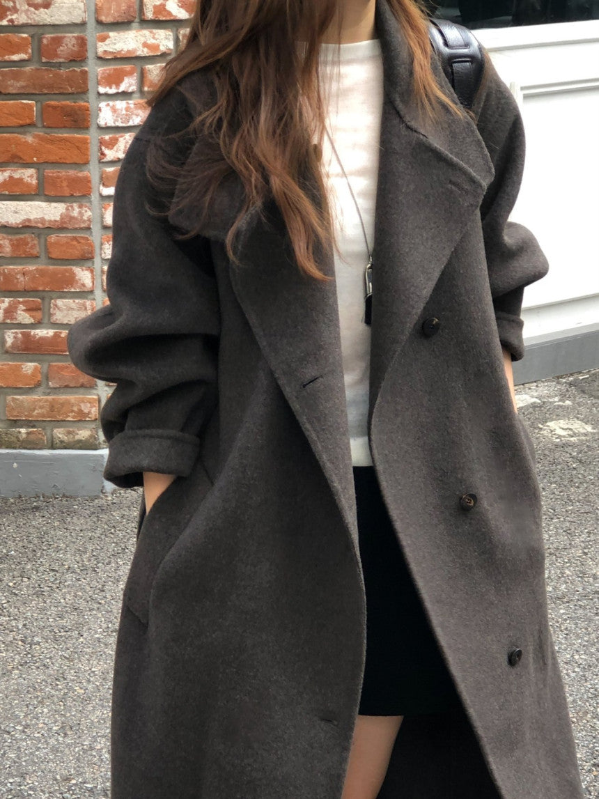 Noel high neck handmade coat-2col