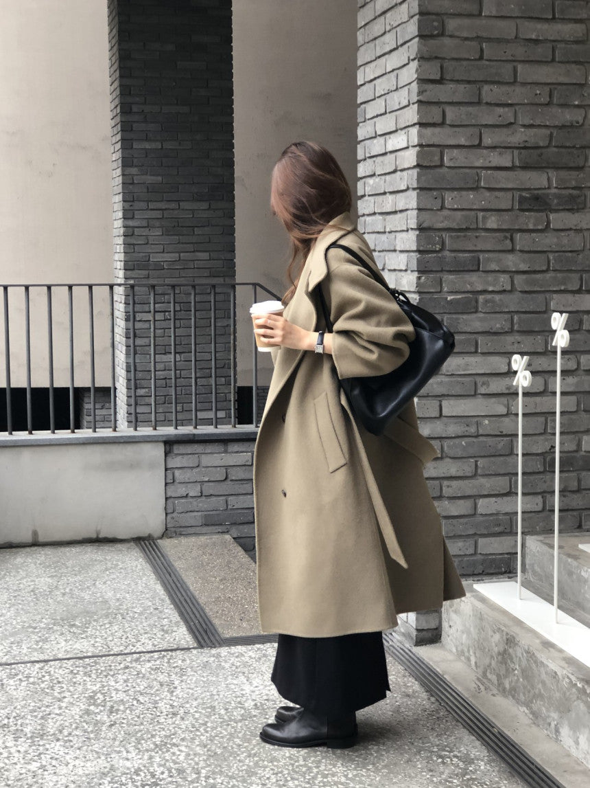Noel high neck handmade coat-2col