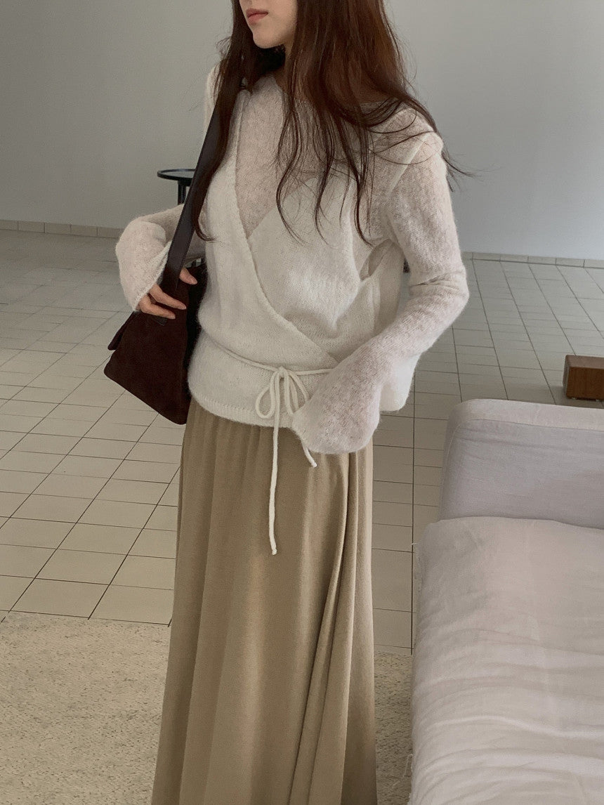 Wrap alpaca vest-2col