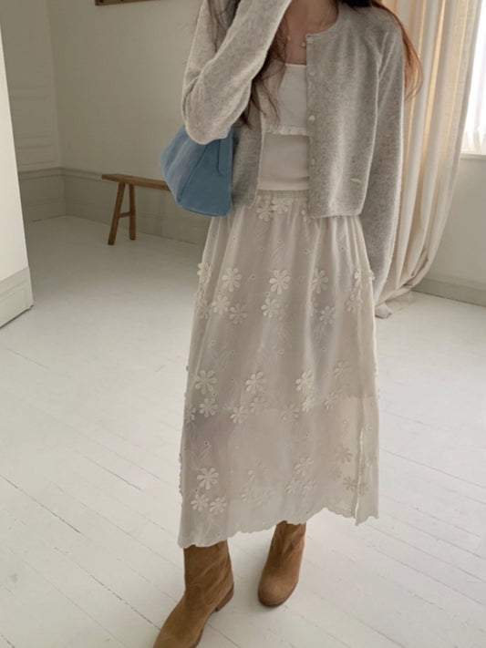 Ile flower banding skirt