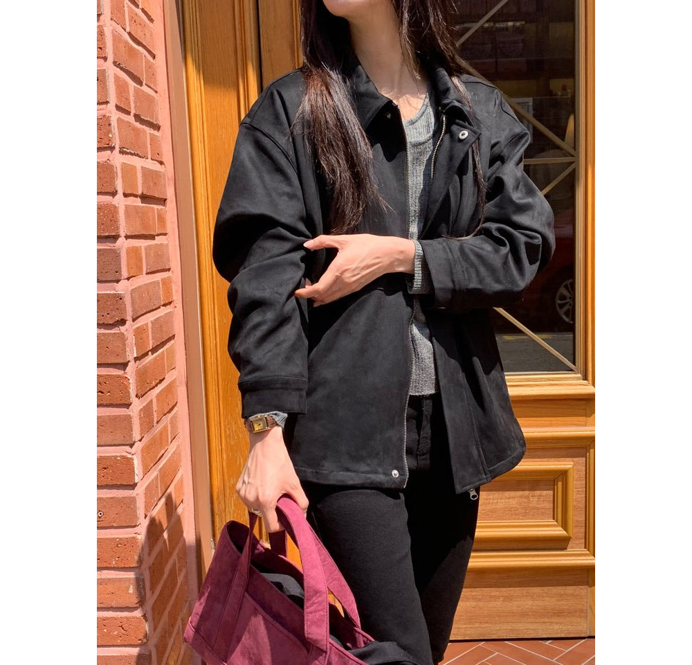 Mented Suede Jacket-2col