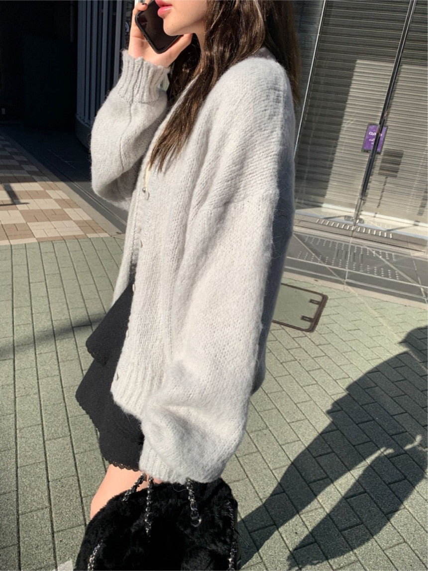 long brush cardigan-3col