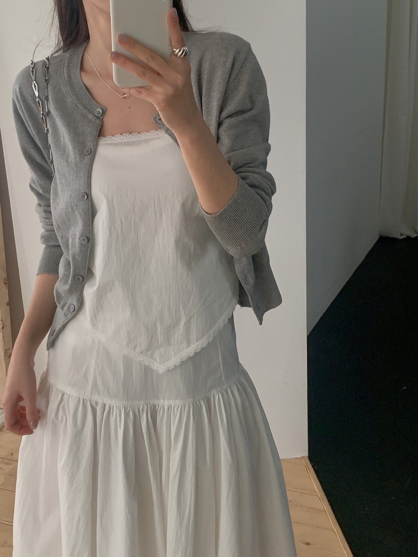 angle scarf&skirt set-2col