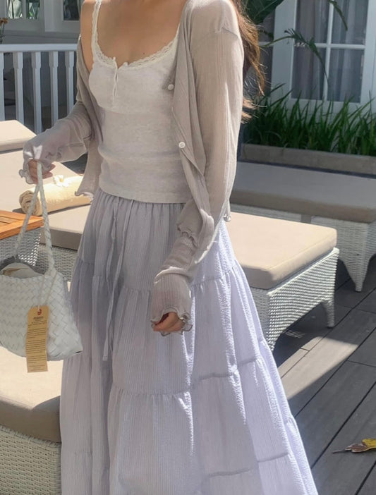 liter jainey teared skirt-2col