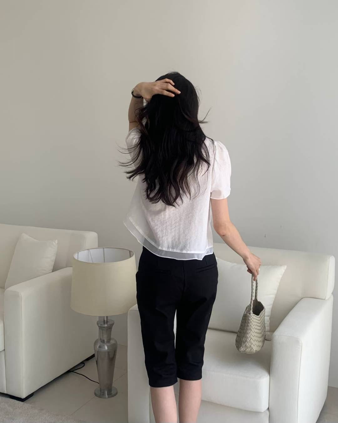 mori pintuck blouse-2col