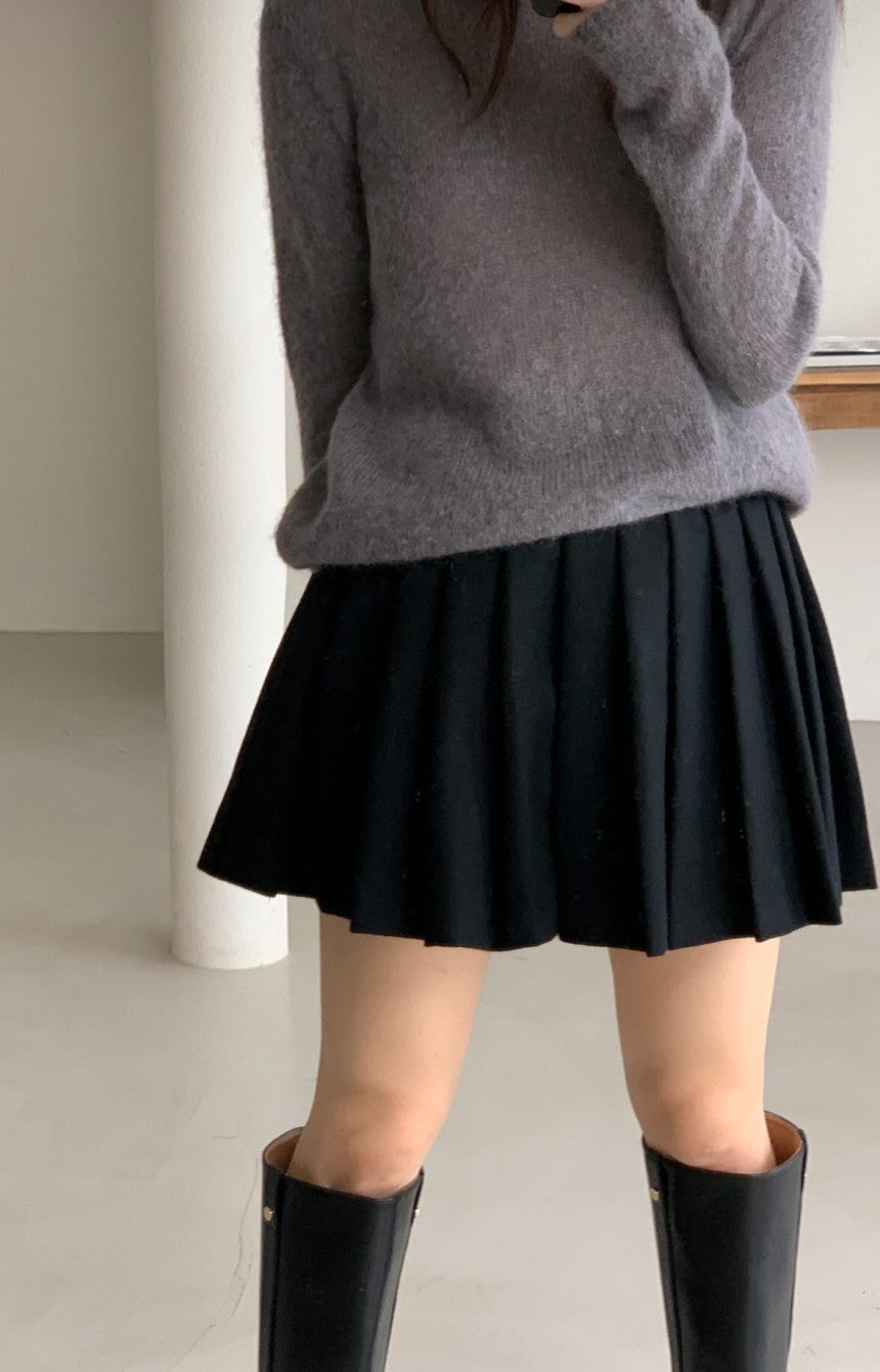 classic wool skirt-3col