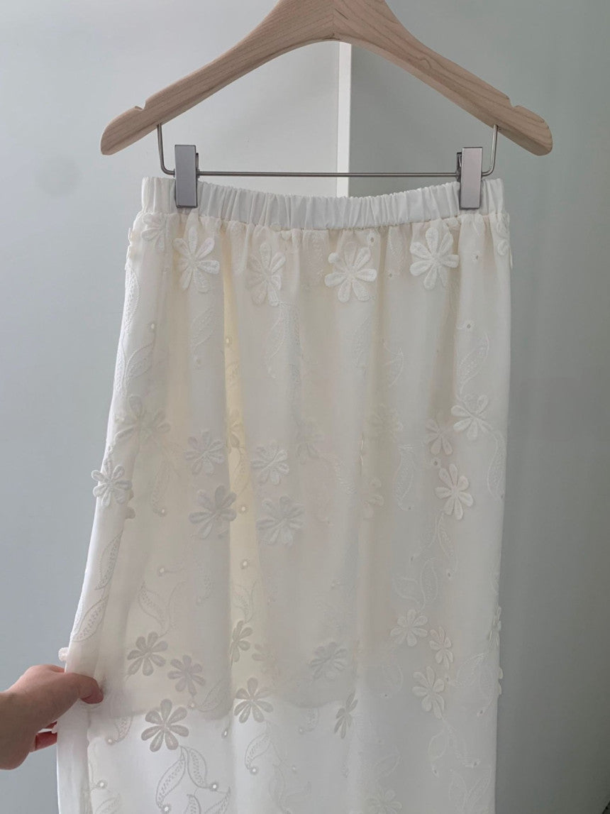Ile flower banding skirt