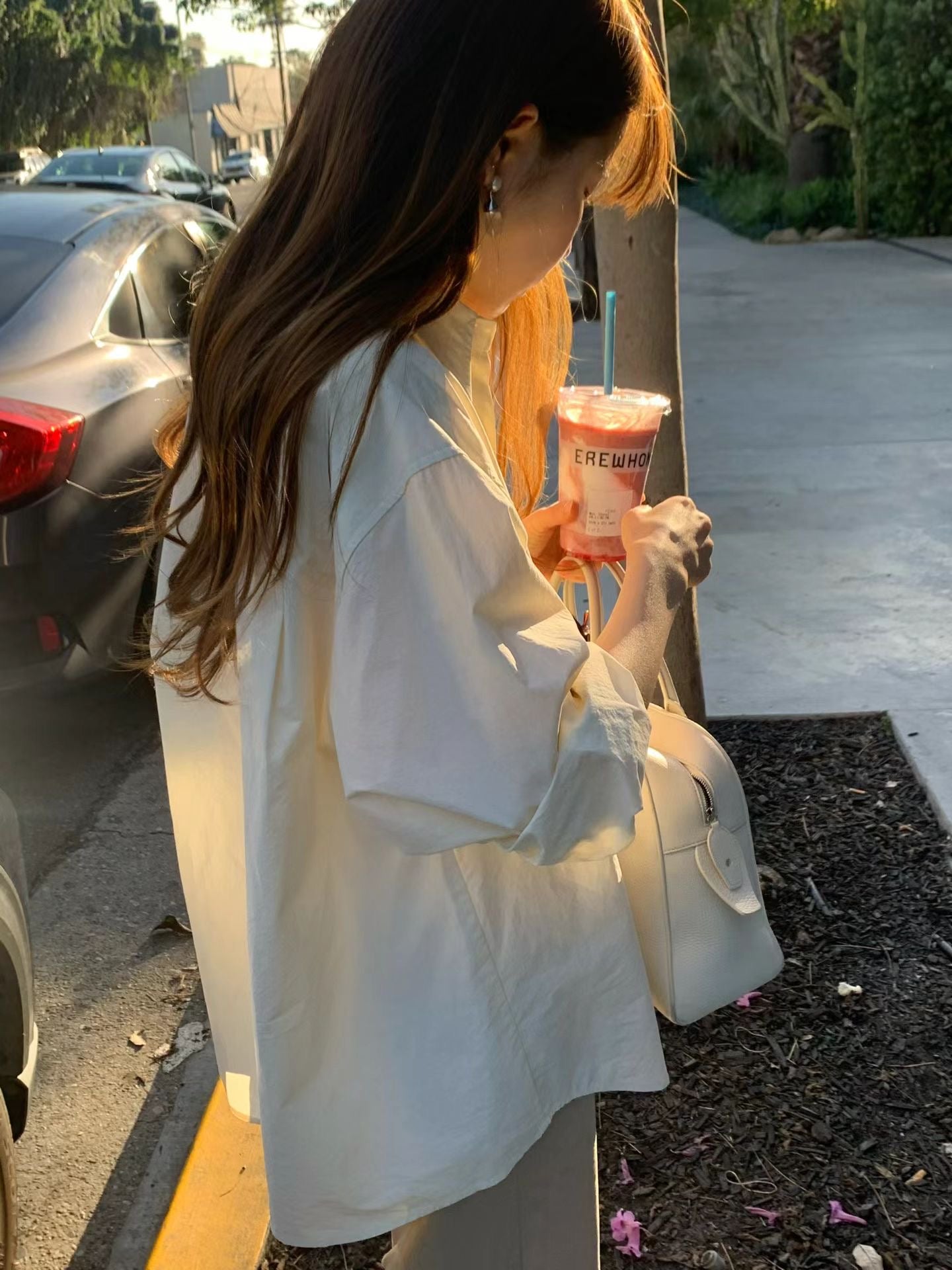 Ounce fond boxy shirt-col