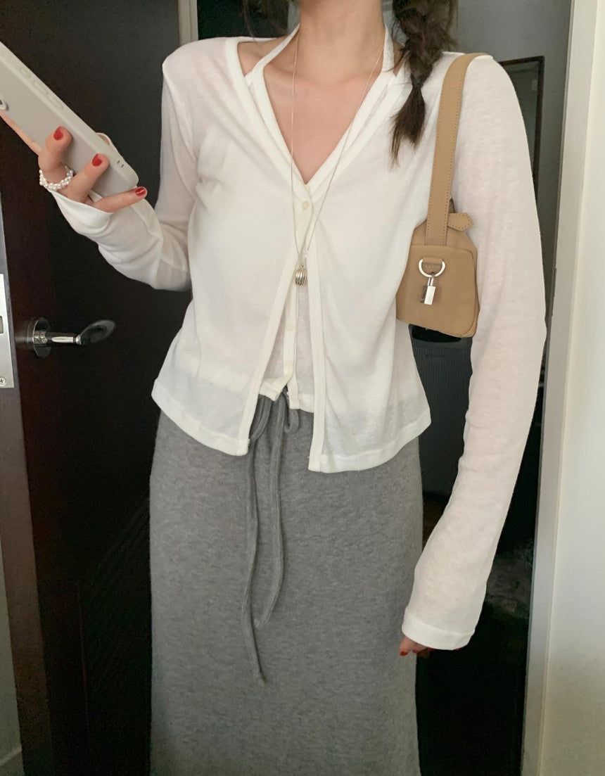 layered set cardigan-2col