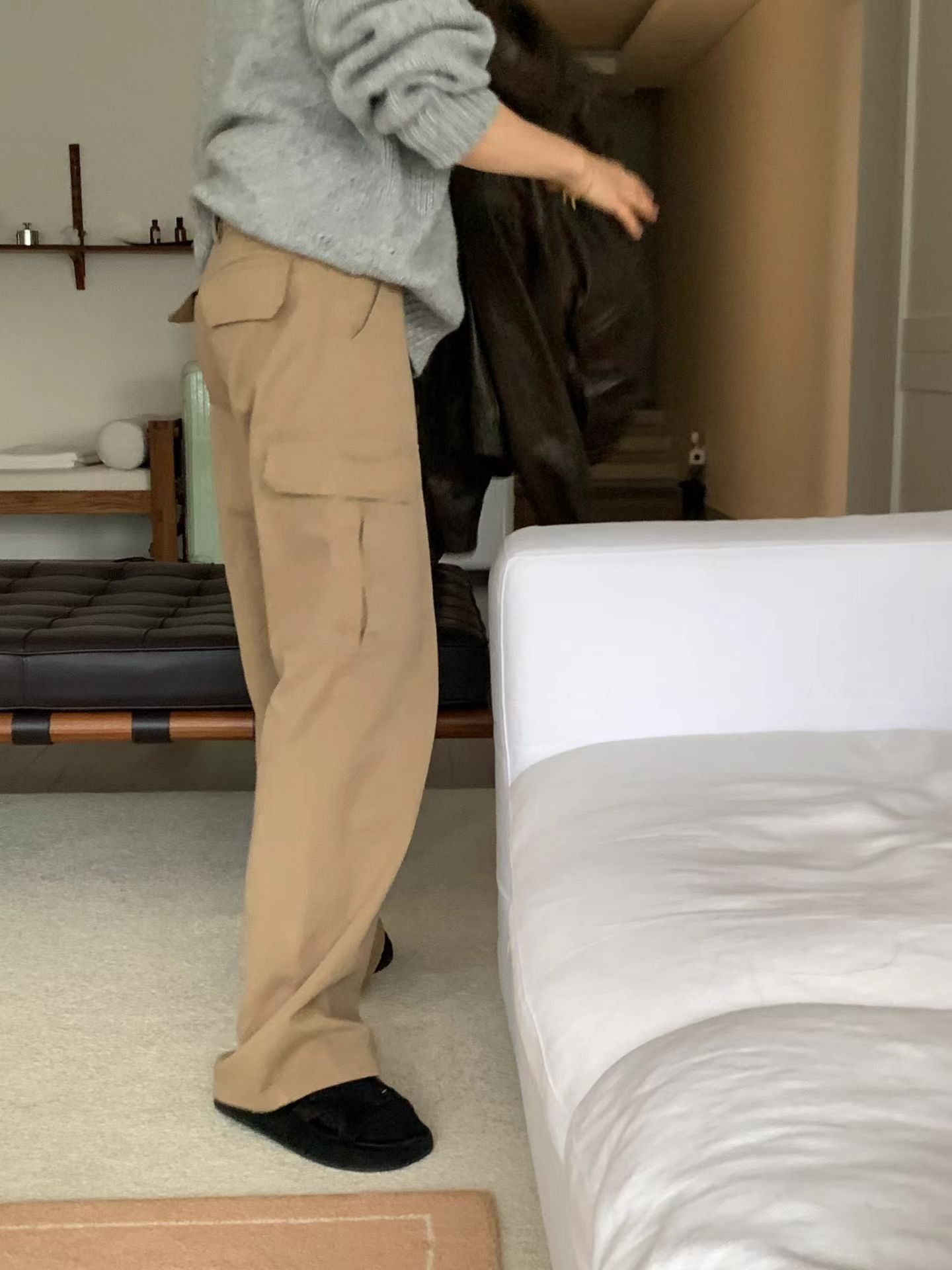 Ounce washing pocket cargo pants-2col