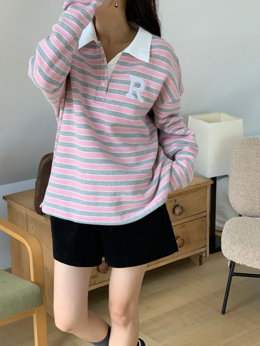 swan corduroy shorts-2col