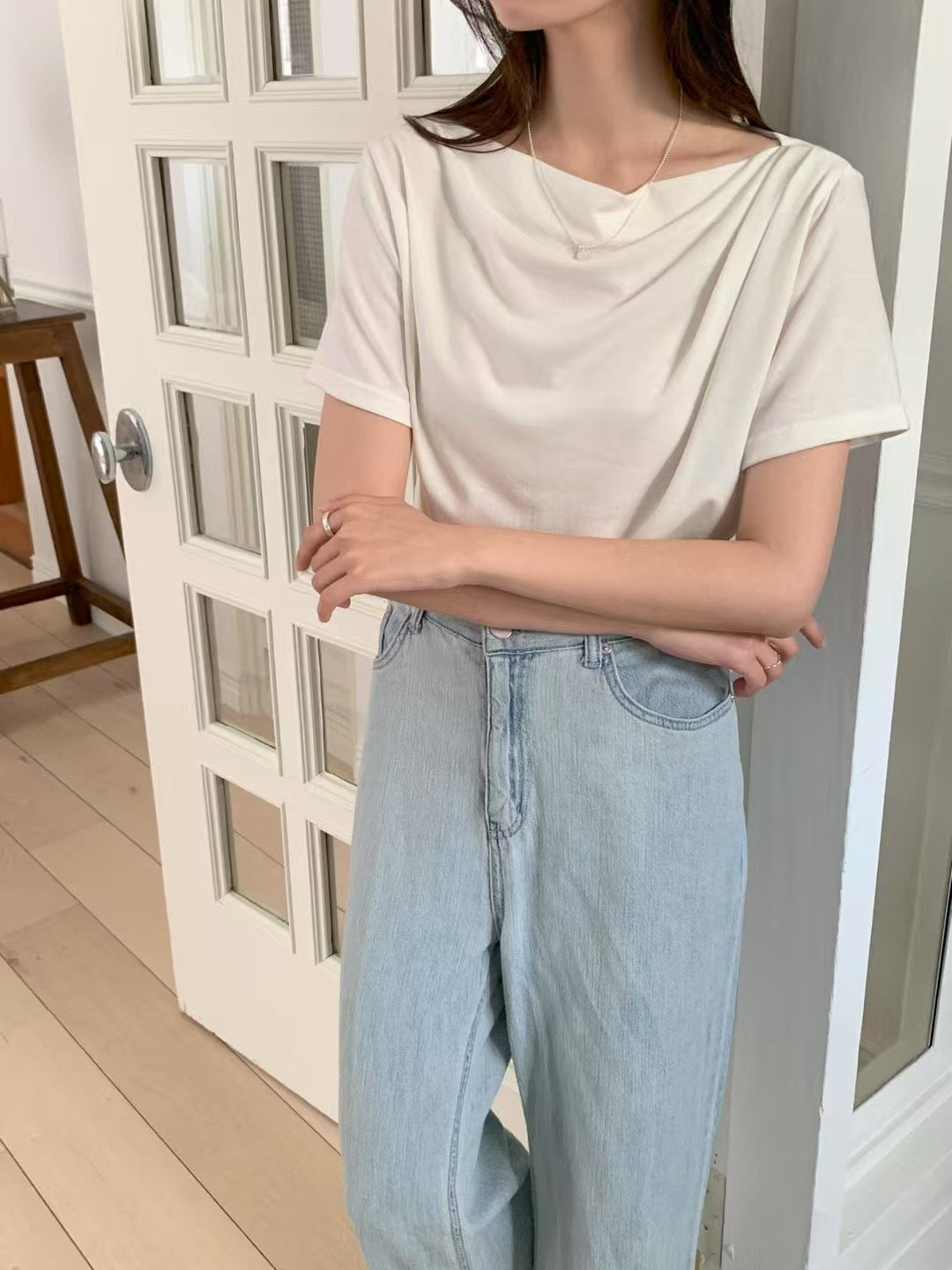 Summer jenny drape half T-5col