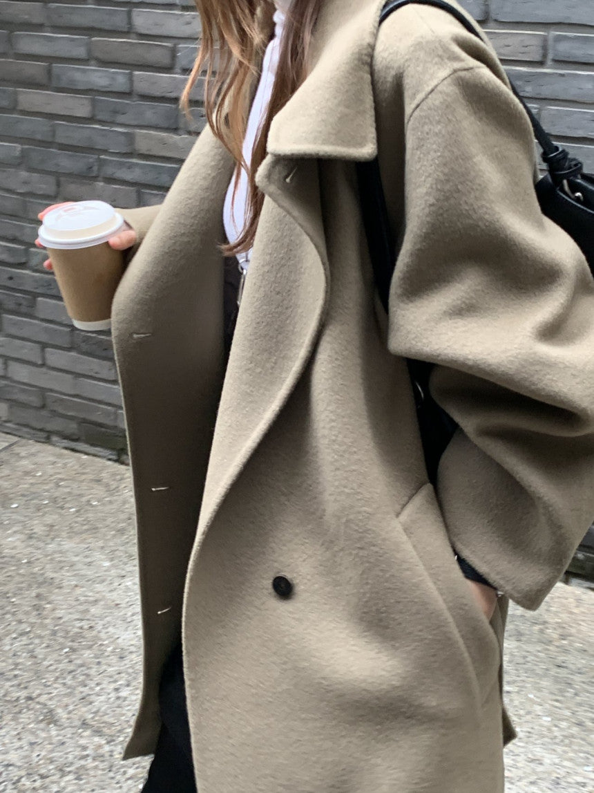 Noel high neck handmade coat-2col