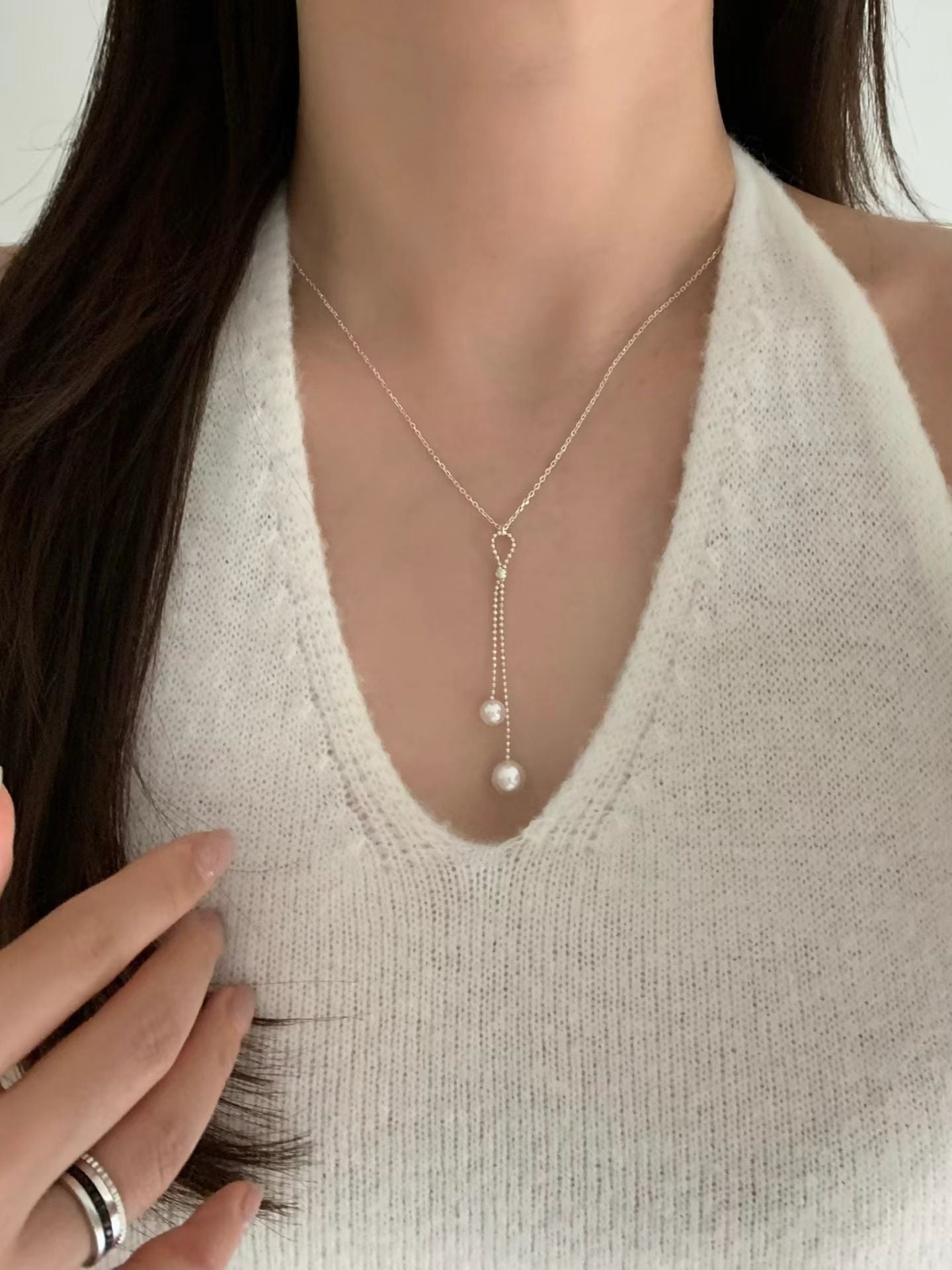 Swal Pearl Drop Necklace