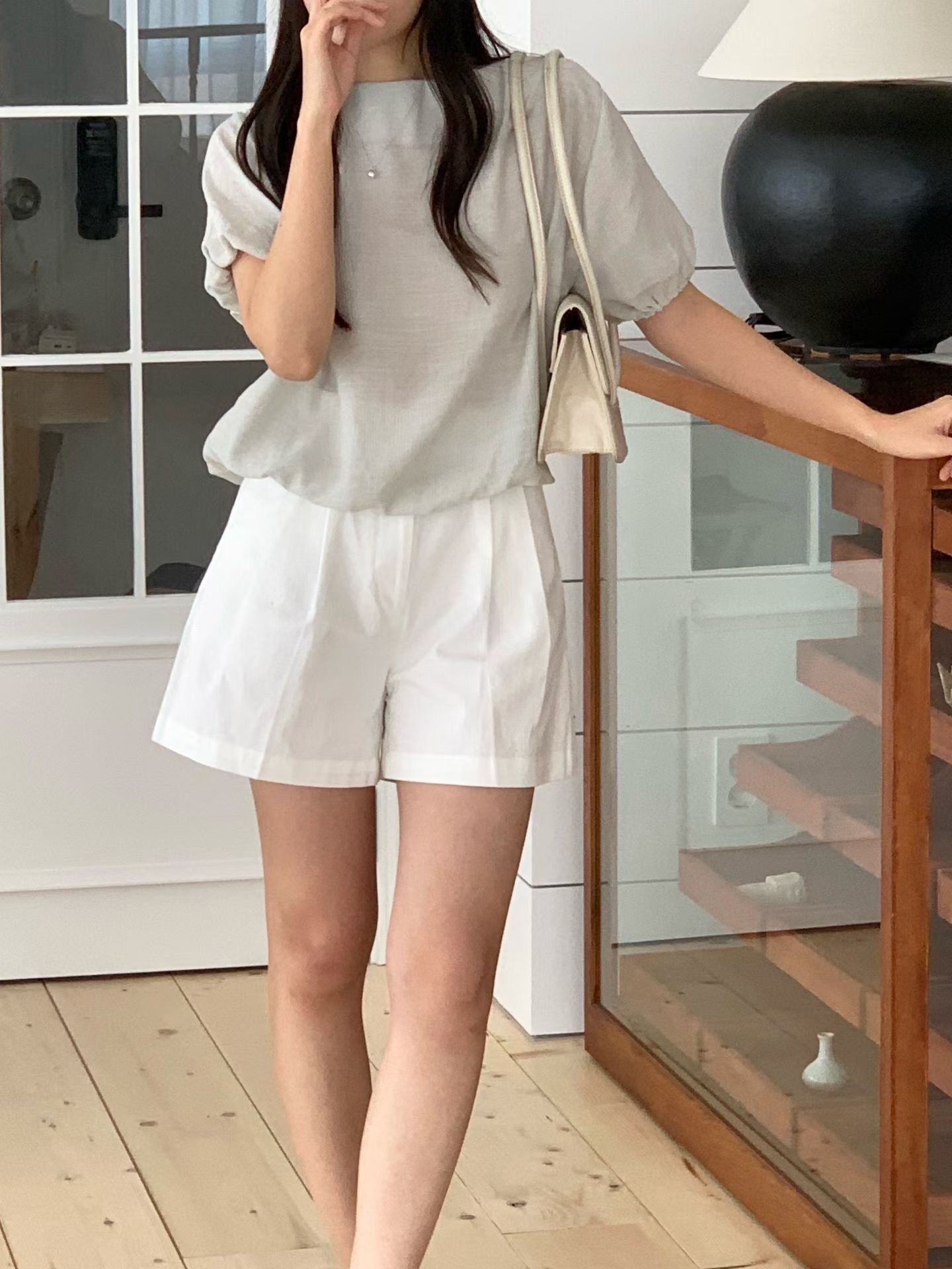 may balloon blouse-4col
