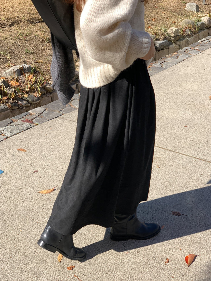 Rue suede flare skirt