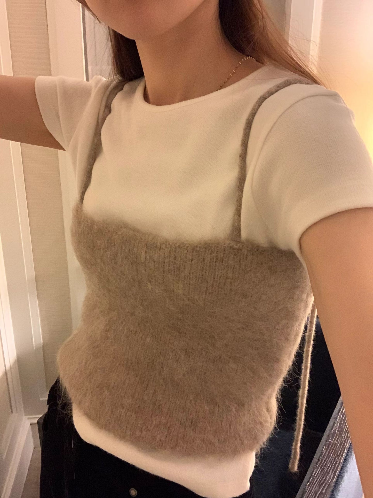 Ounce hairly alpaca bustier-2col