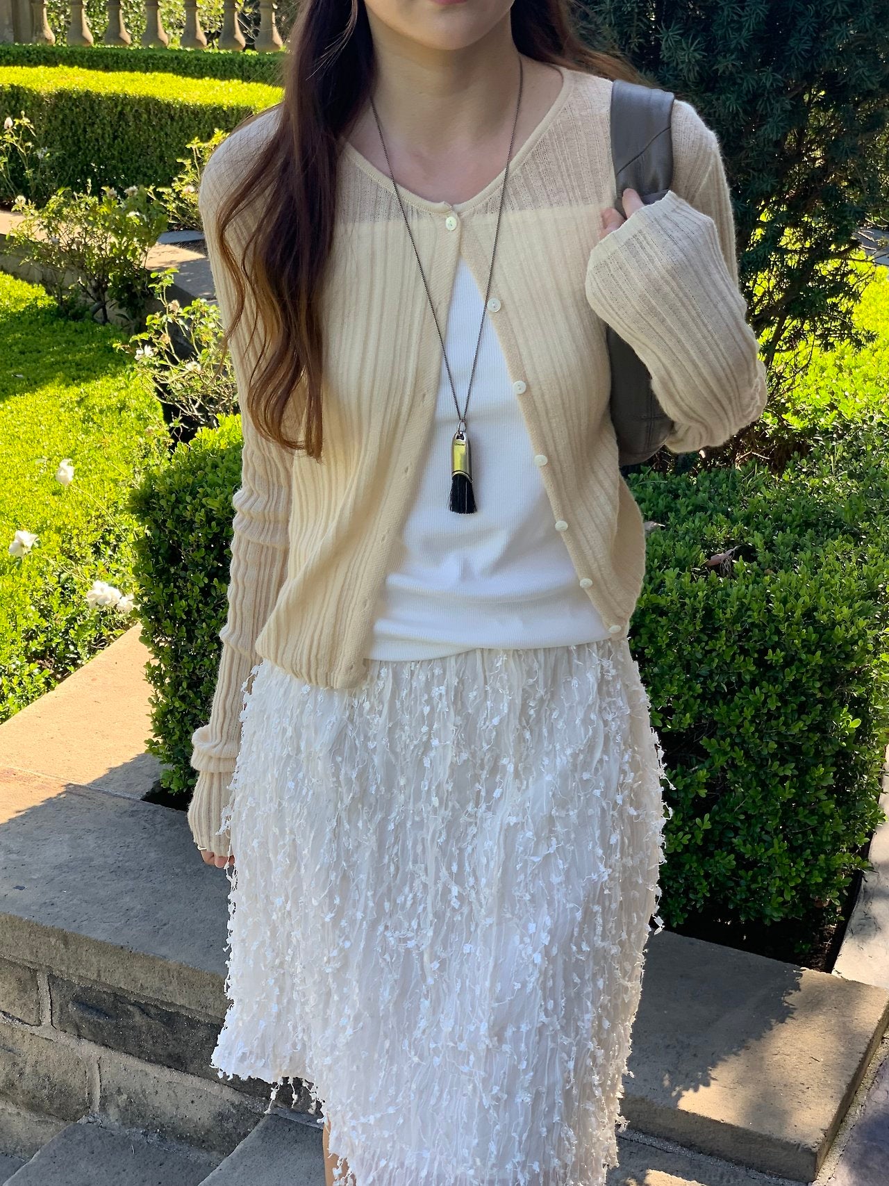 Novella alpaca round cardigan-4col