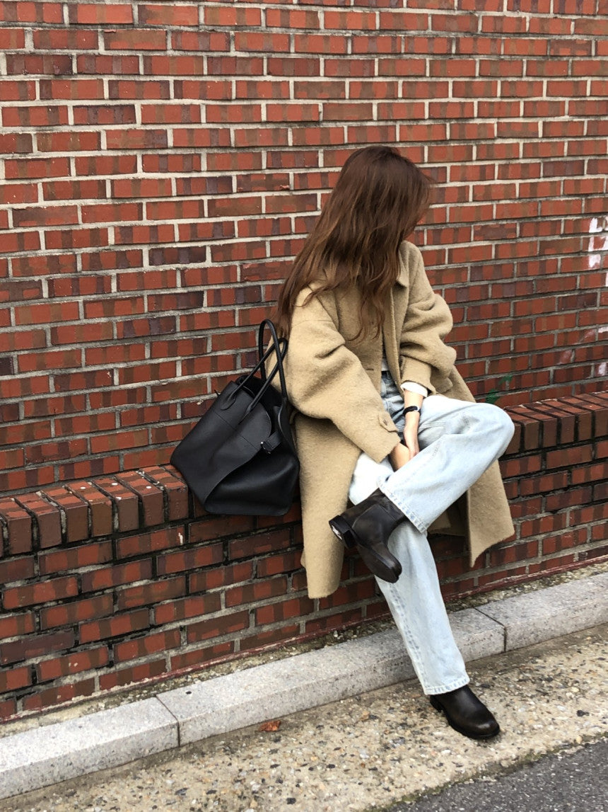 Lea alpaca handmade coat-2col