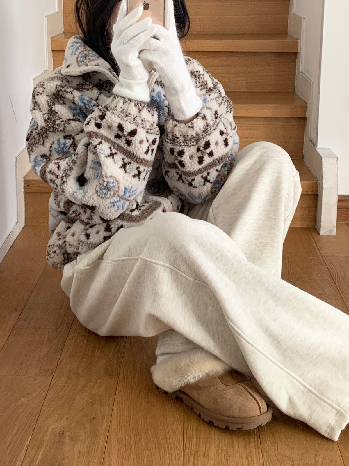 Puppy fleece jumper-2col