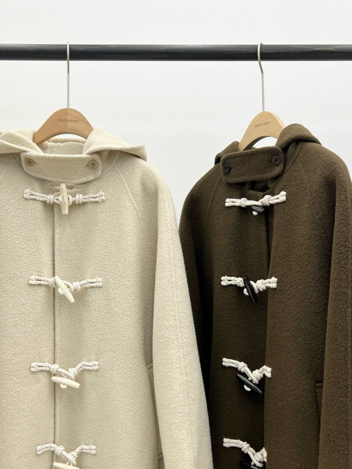 Barnet hood duffle handmade coat-2col