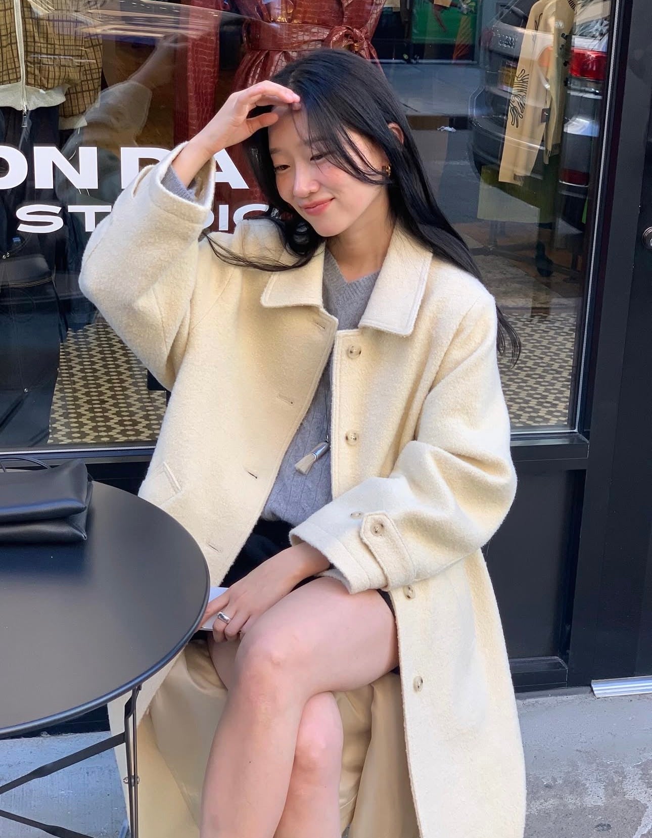 Fushily wool coat-2col